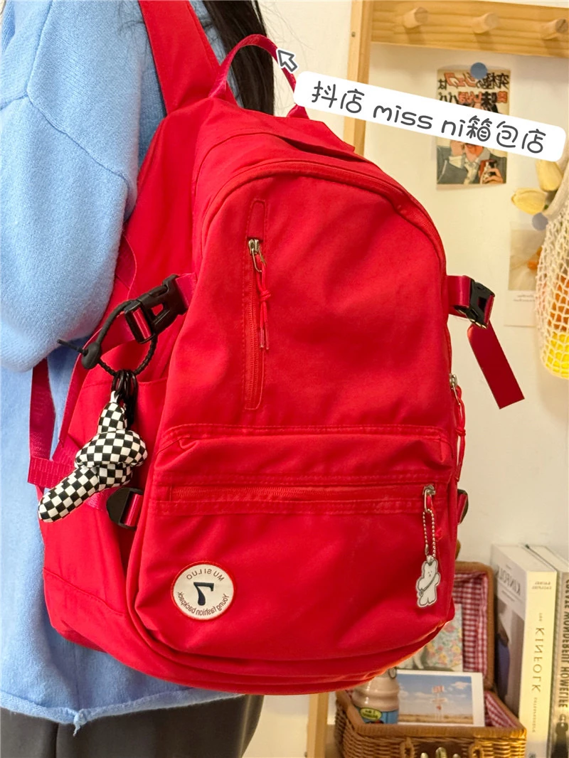 韩版ins学院风大小书包休闲百搭初中高中生双肩包小众设计小背包