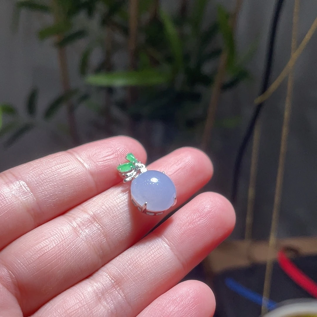 颈饰未镶嵌翡翠紫蛋面