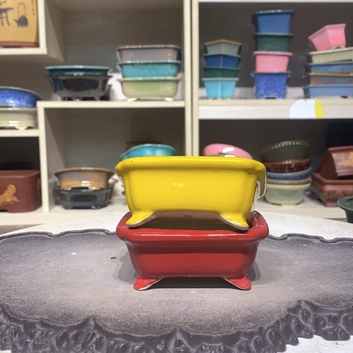 紫砂花盆瑕疵4-9.5-7。。（2）