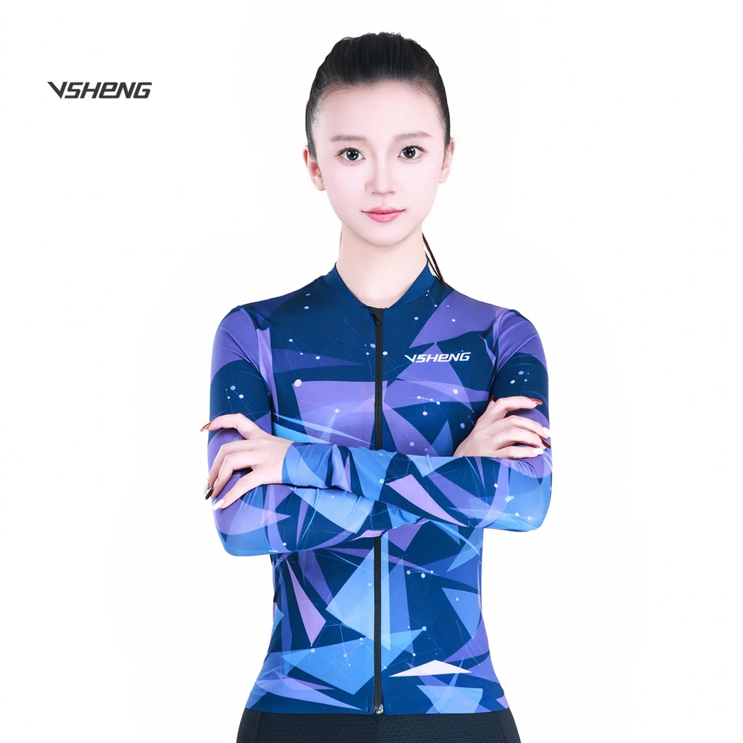 「24款清仓-钻石男女款」春夏长袖薄款牛奶丝骑行服速干透气