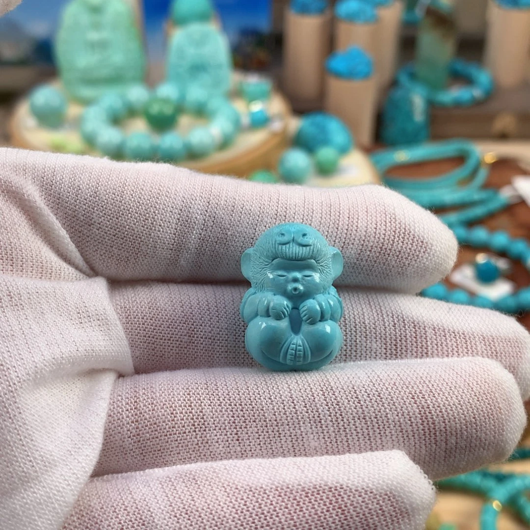 绿松石未镶嵌珠宝奇石15.7mm