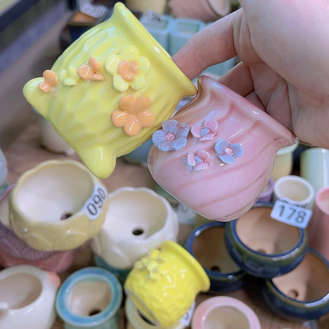 红陶陶瓷花盆当场满12包邮