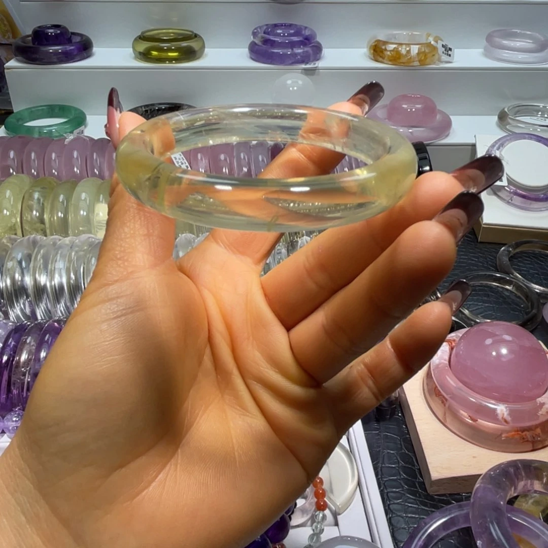 水晶手镯62.8圈口52号未镶嵌