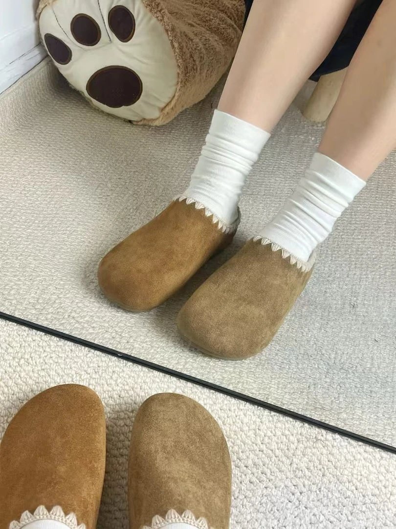 刺绣包边简单可爱勃肯鞋