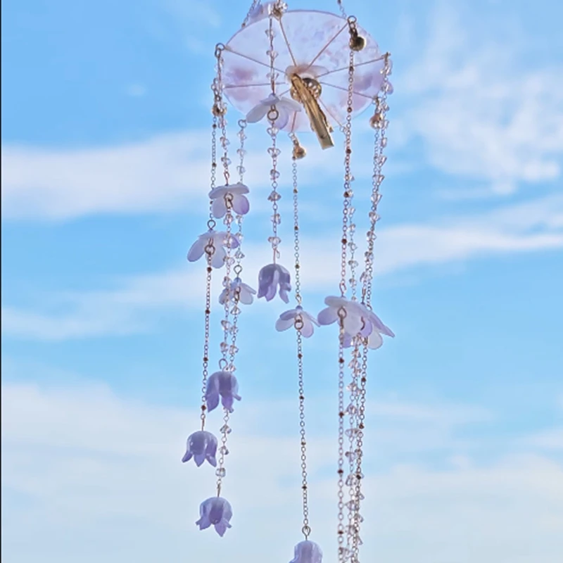 风雪初晴绛紫摇梦风铃发夹【达人】手工气质汉服百搭清新时尚配饰品