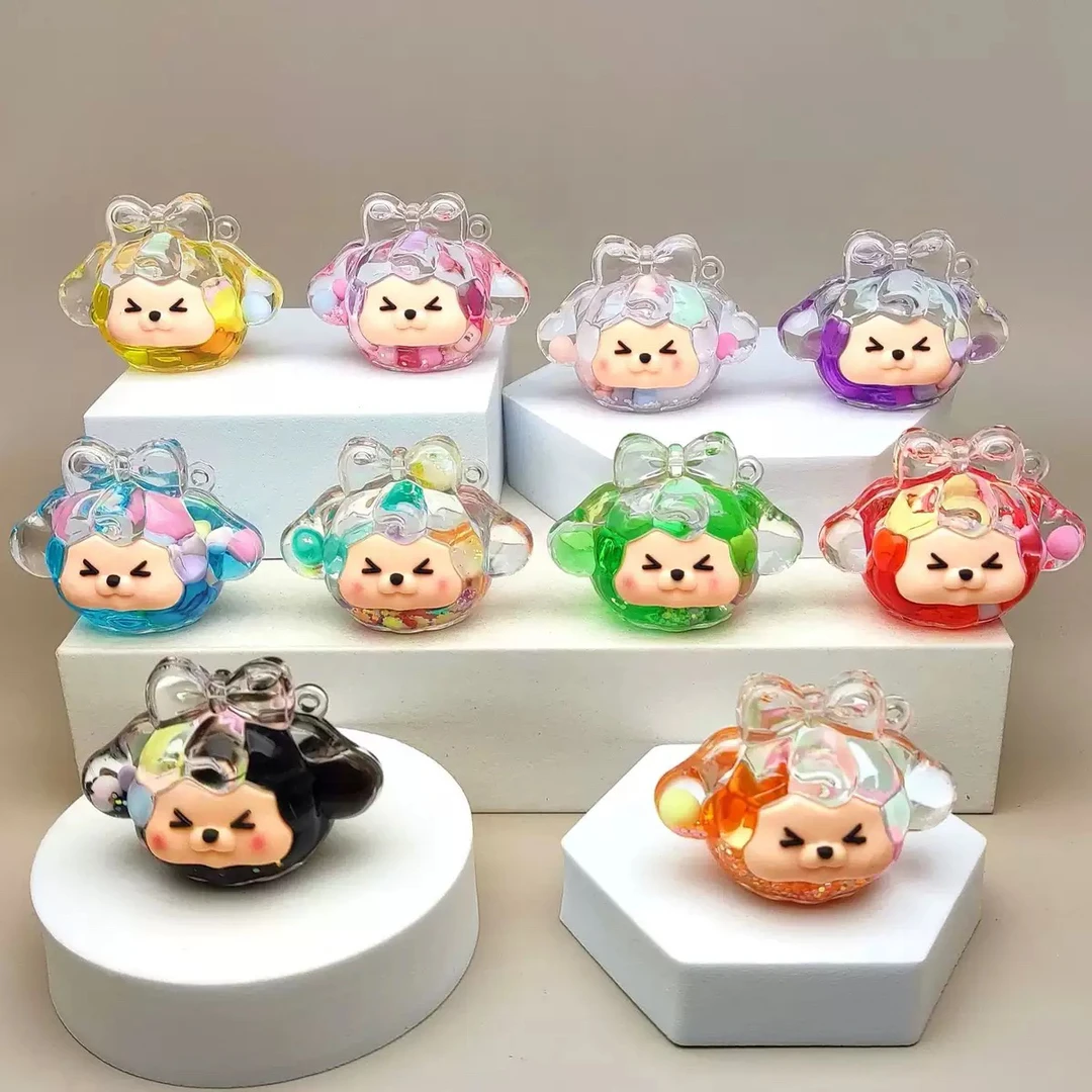 可爱创意福气团子老虎礼物钥匙扣干花奶豆脆啵啵系列