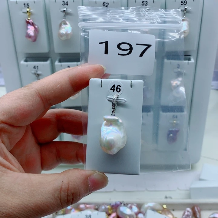 淡水珍珠合金吊坠(不含链)