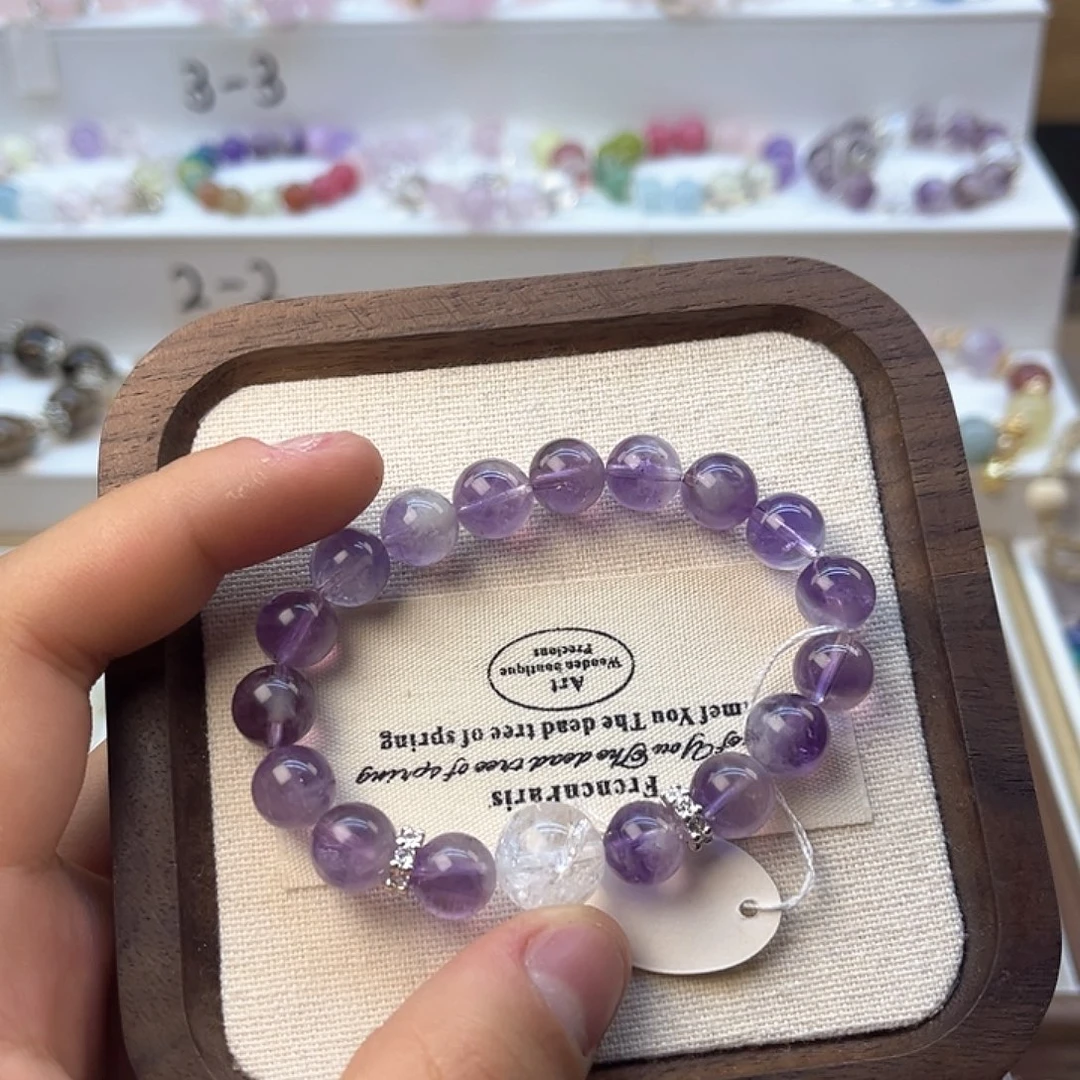 水晶手链未镶嵌紫水晶手串