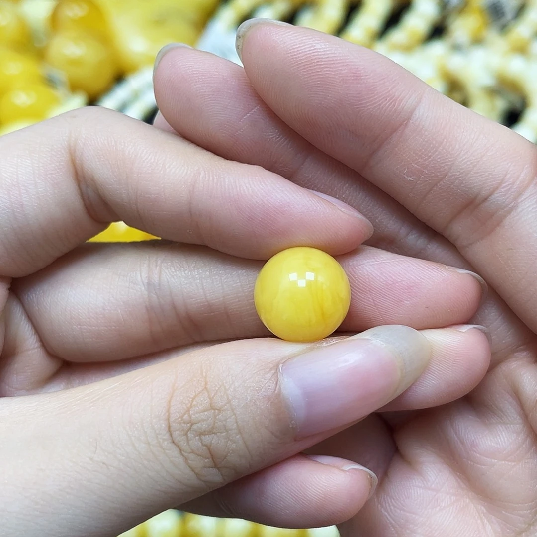 裸石蜜蜡未镶嵌圆珠12.8mm瑕