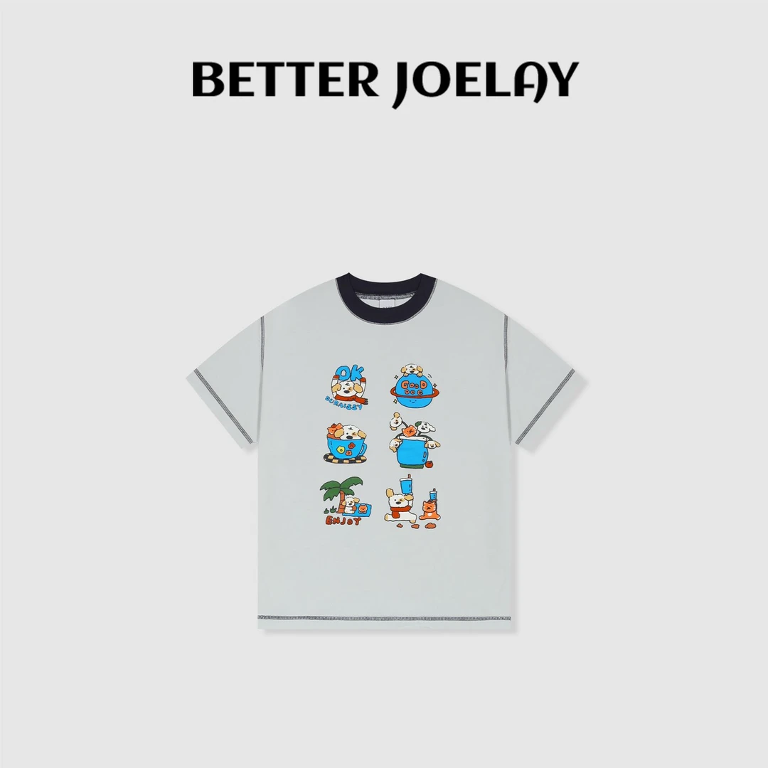 BETTER JOELAY -小版【航海日志】百搭T恤短袖休闲圆领  ZZ3831