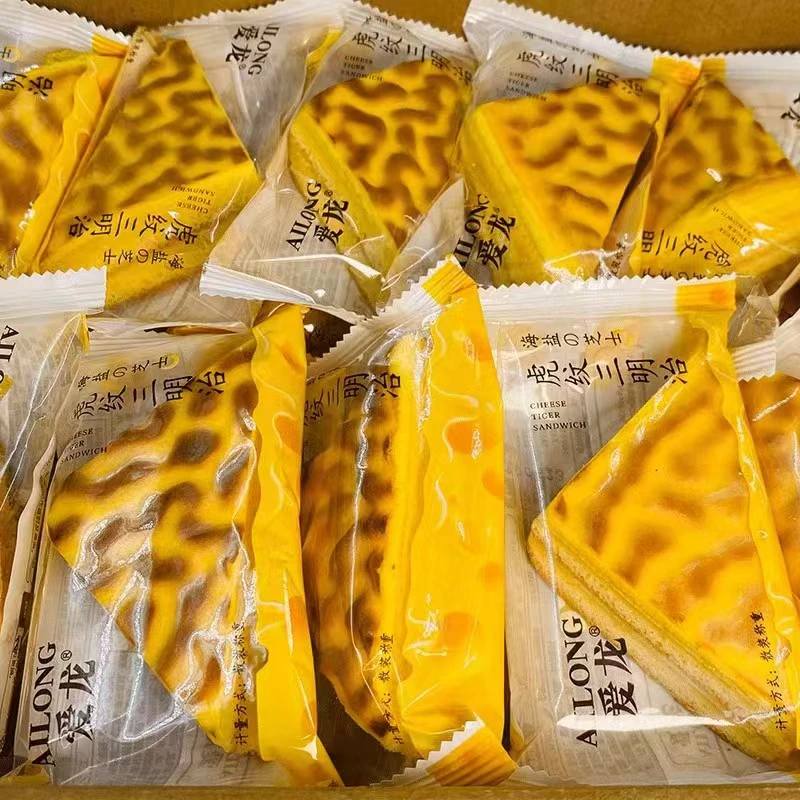 新鲜双层好吃口感奶酪海盐瑞士爱龙虎纹三明治香软爱上蛋糕糕点