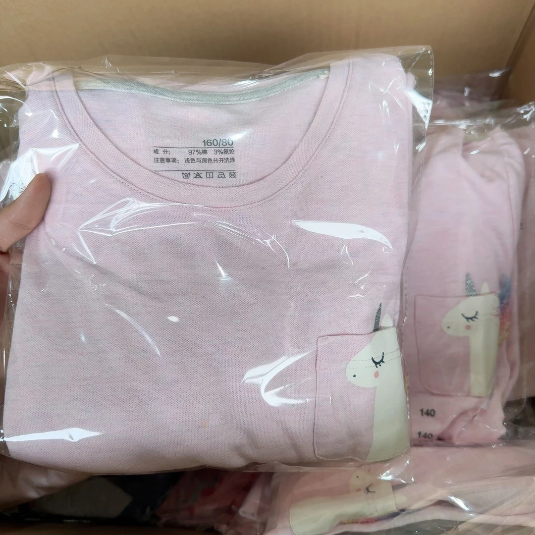 瑕疵款！不挑！儿童夏季网眼透气短袖居家服套装0471