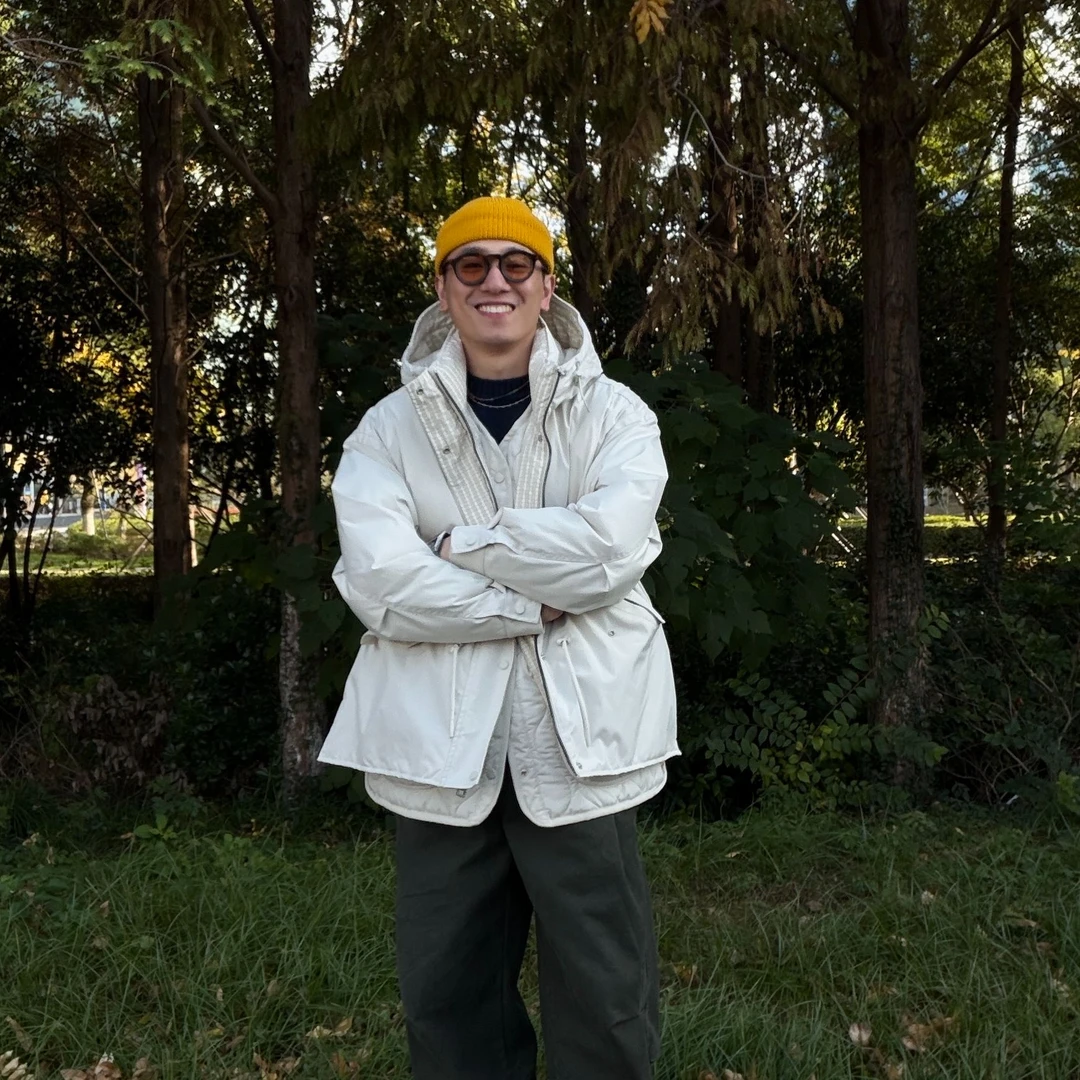 鑫宝25aw冬季新款日系假两件中长款90白鸭绒羽绒服PK0001