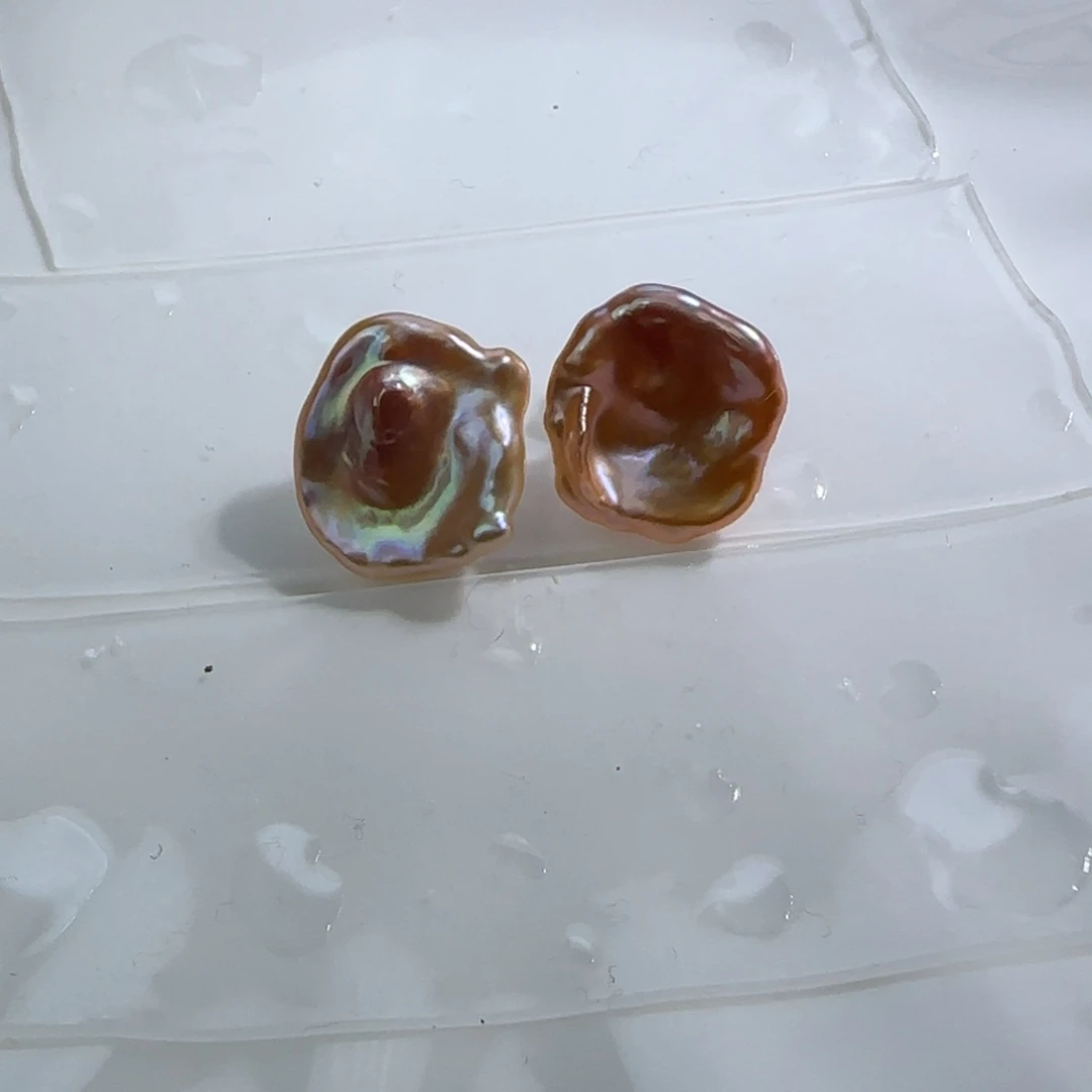 淡水珍珠耳饰银S925镶嵌