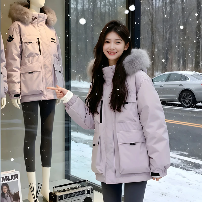 SHALLDOER【玫瑰梦境】高级感气质毛领外套洋气显瘦减龄甜美风棉服