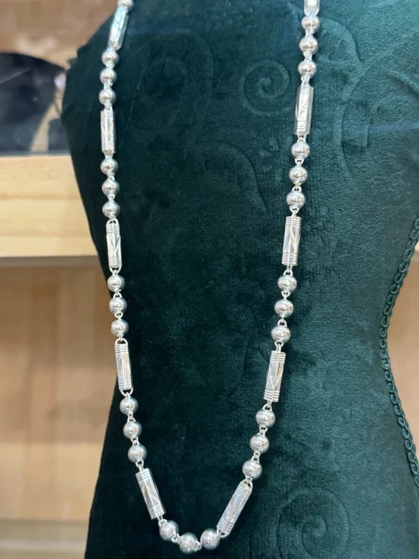 链子足银 男士55cm纯银项链