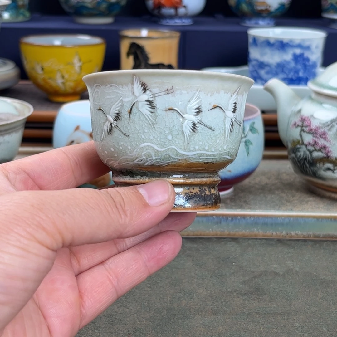 瓷杯子我们观山观水观自在