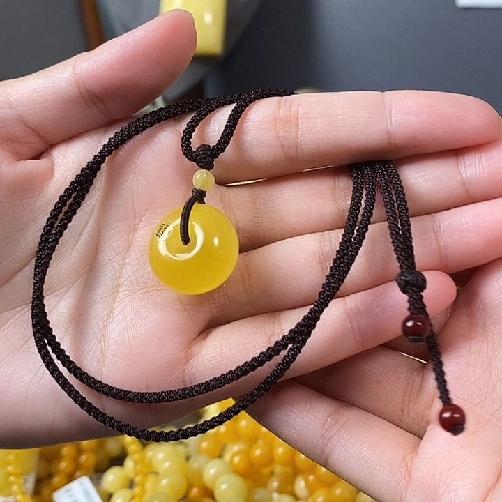 琥珀未镶嵌裸石平安扣