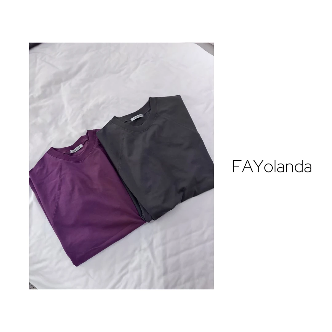 FAY  | 纯色圆领宽松短袖（1H04026）