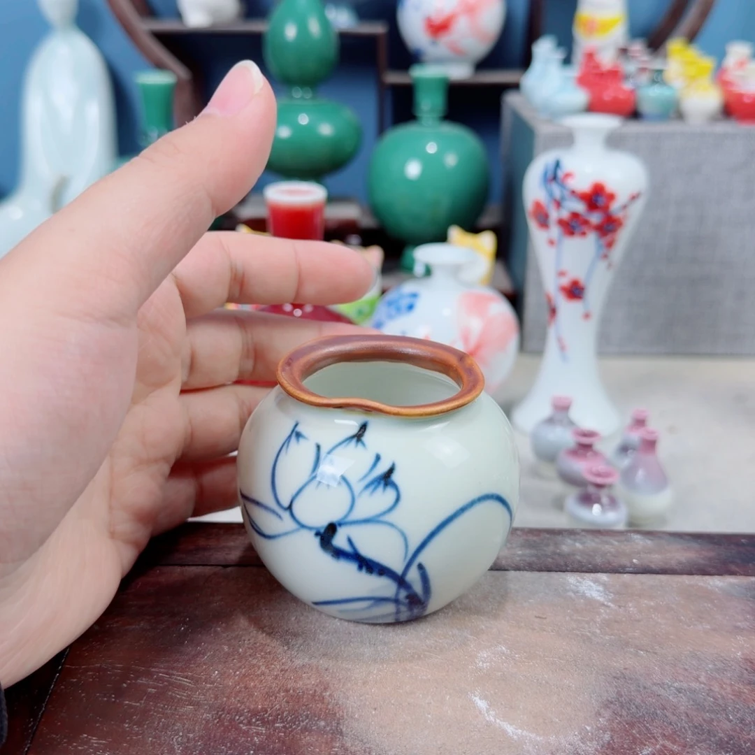陶瓷手工小花器摆件