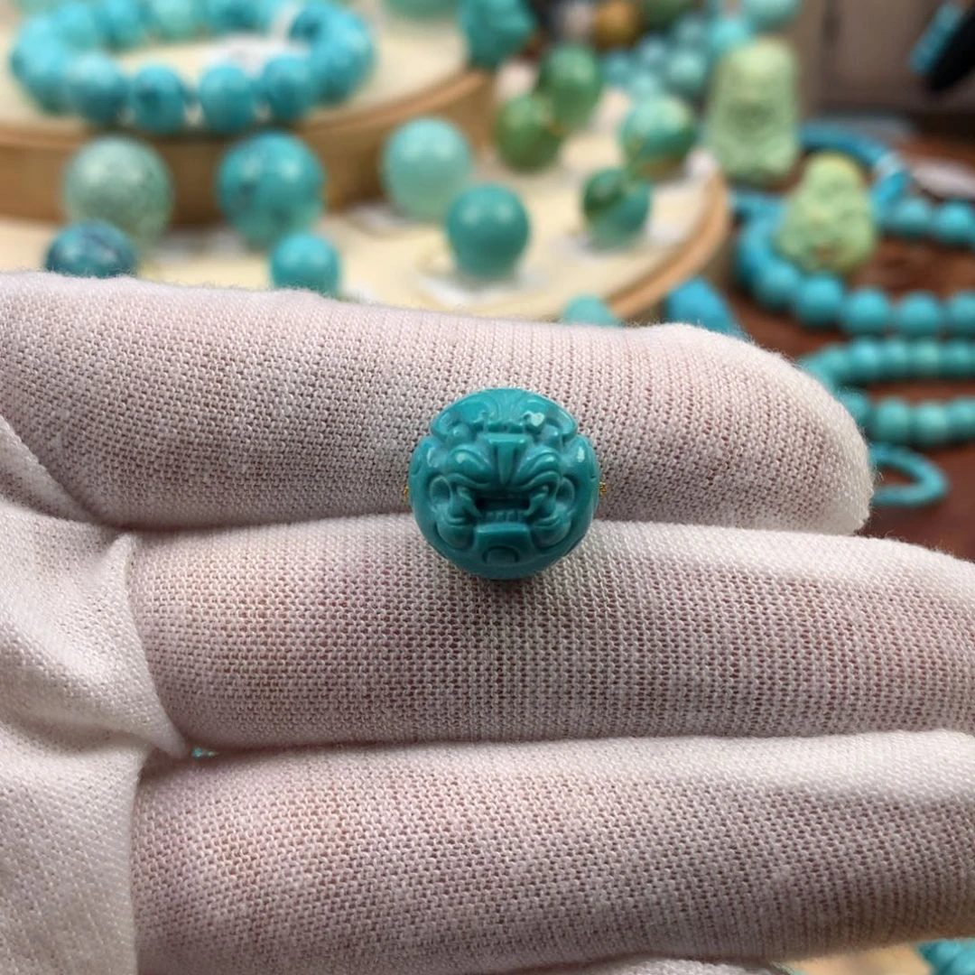 绿松石未镶嵌珠宝奇石13.4mm