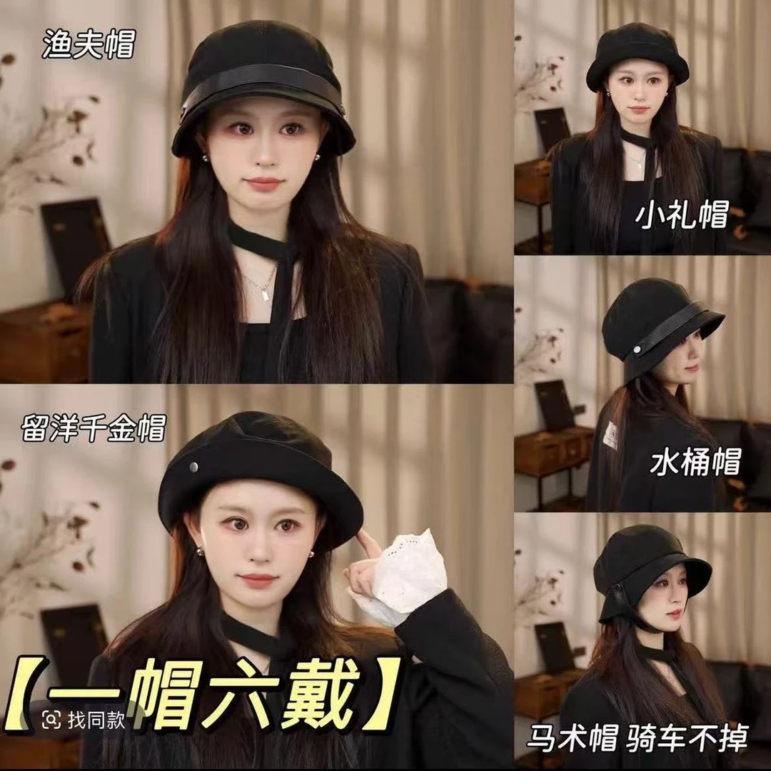 灯芯绒渔夫帽*一帽多戴可做小礼帽高骑车可戴