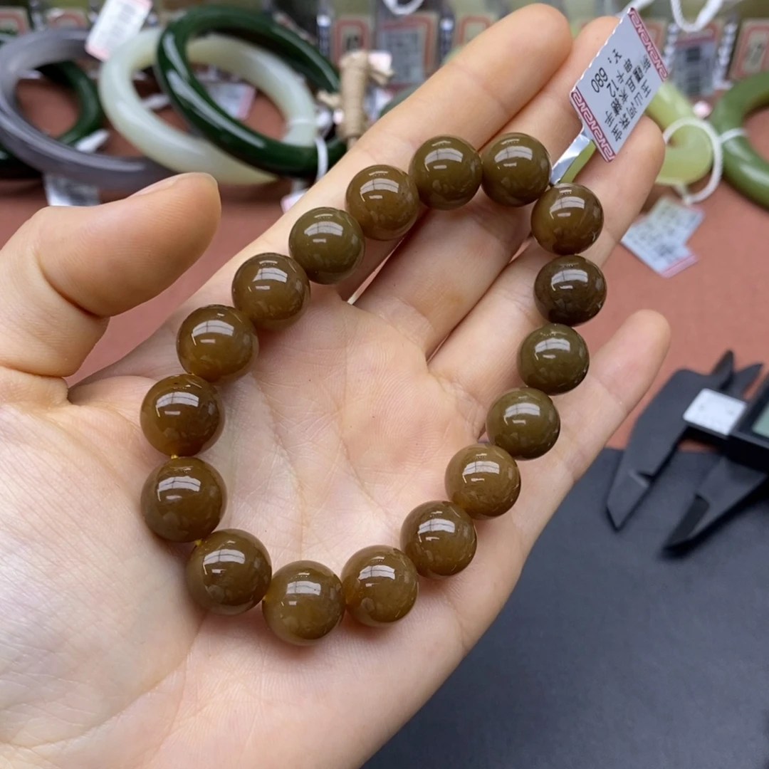 和田玉未镶嵌手串卡12