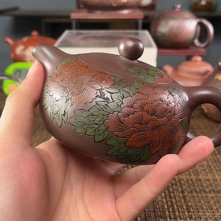 田***泉宜兴原矿手工紫砂壶