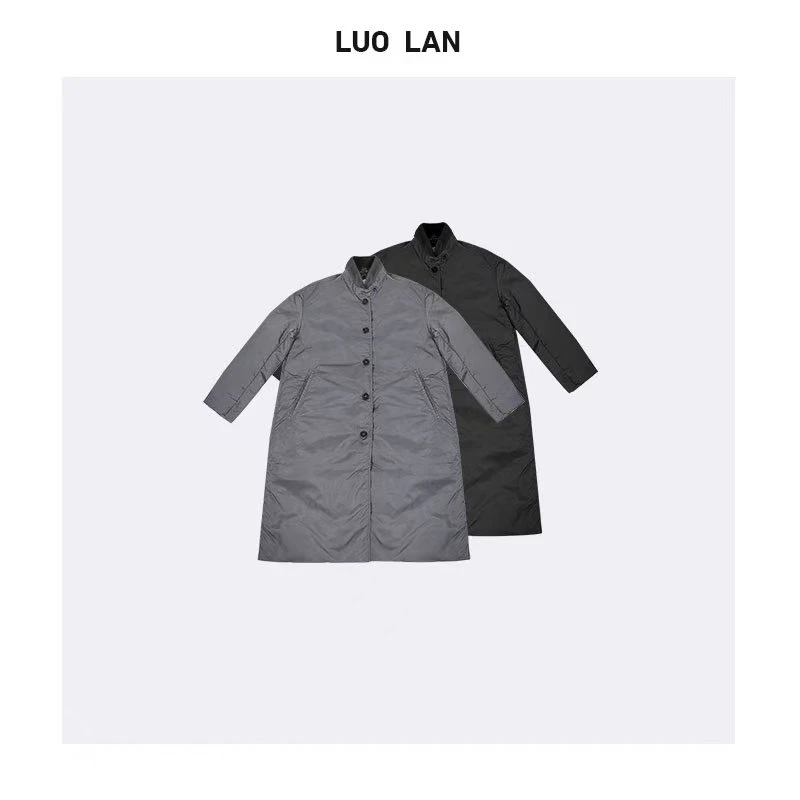 【周雨】2024新品冬款女装复古棒球长款羽绒服 YLM00252