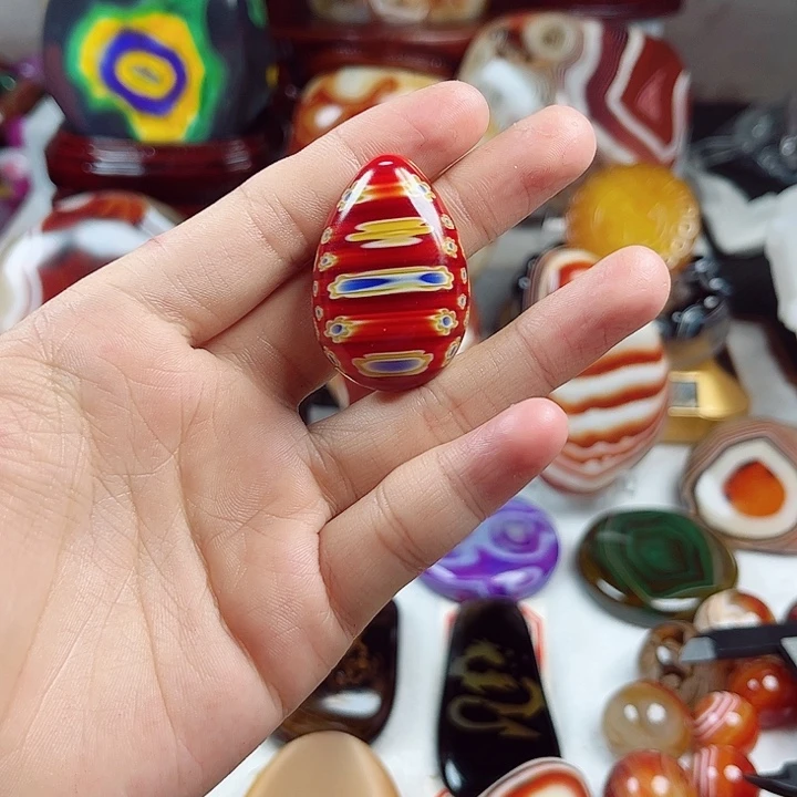 玛瑙/玉髓未镶嵌耳饰