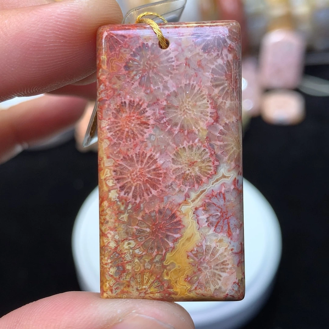 【闪购商品】硅化珊瑚（珊瑚玉）手链未镶嵌精品吊坠