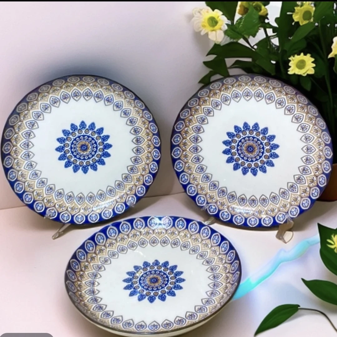 Yegluk. bazil tahsa 3 tal 波西米亚风米饭碗陶瓷釉下彩家