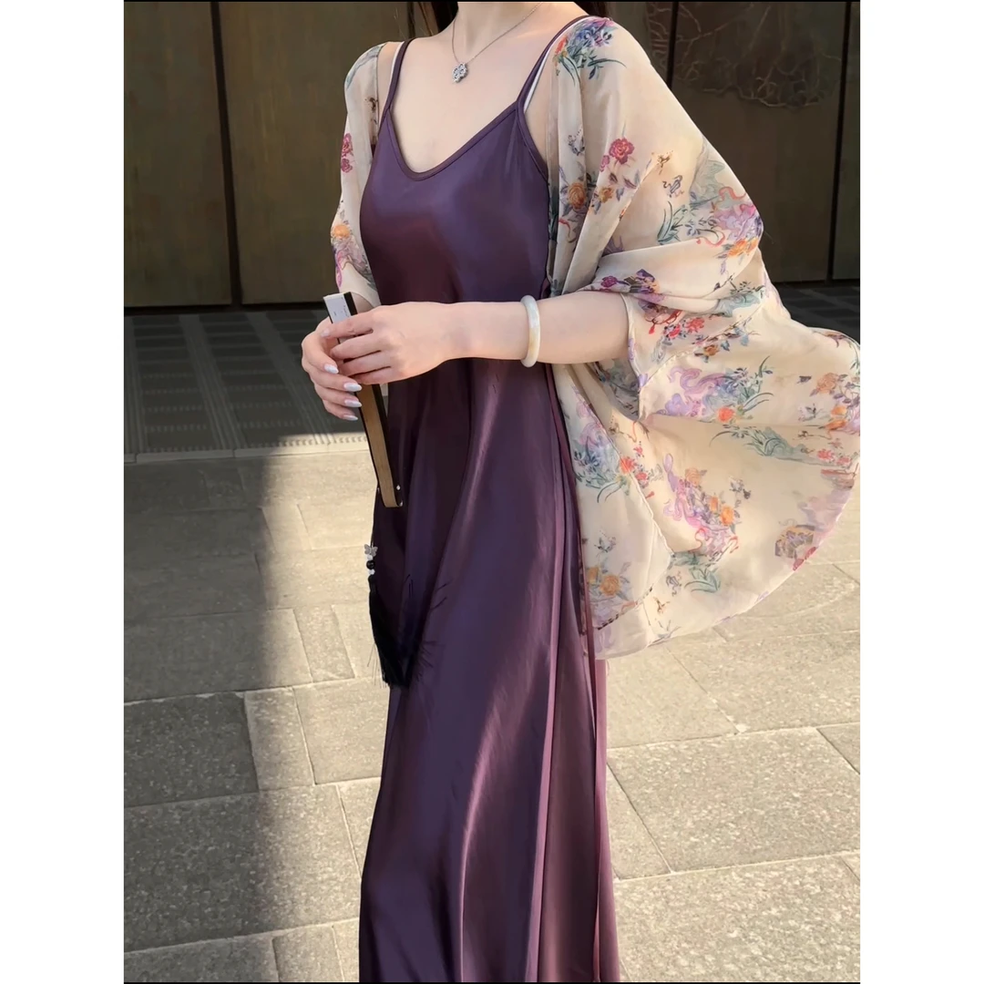 【薰衣草之恋】时髦洋气肌理感褶皱V领高腰显瘦连衣裙JWFF25411121