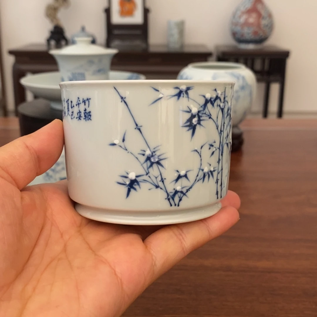 景德镇艺术雪竹大单杯