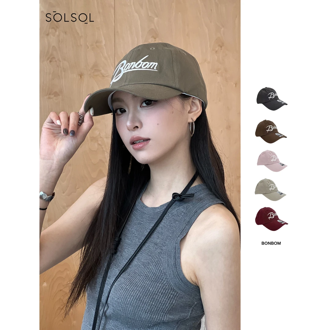 BONBOM设计师品牌25春夏新品字母宽檐鸭舌帽SOLSOL买手店
