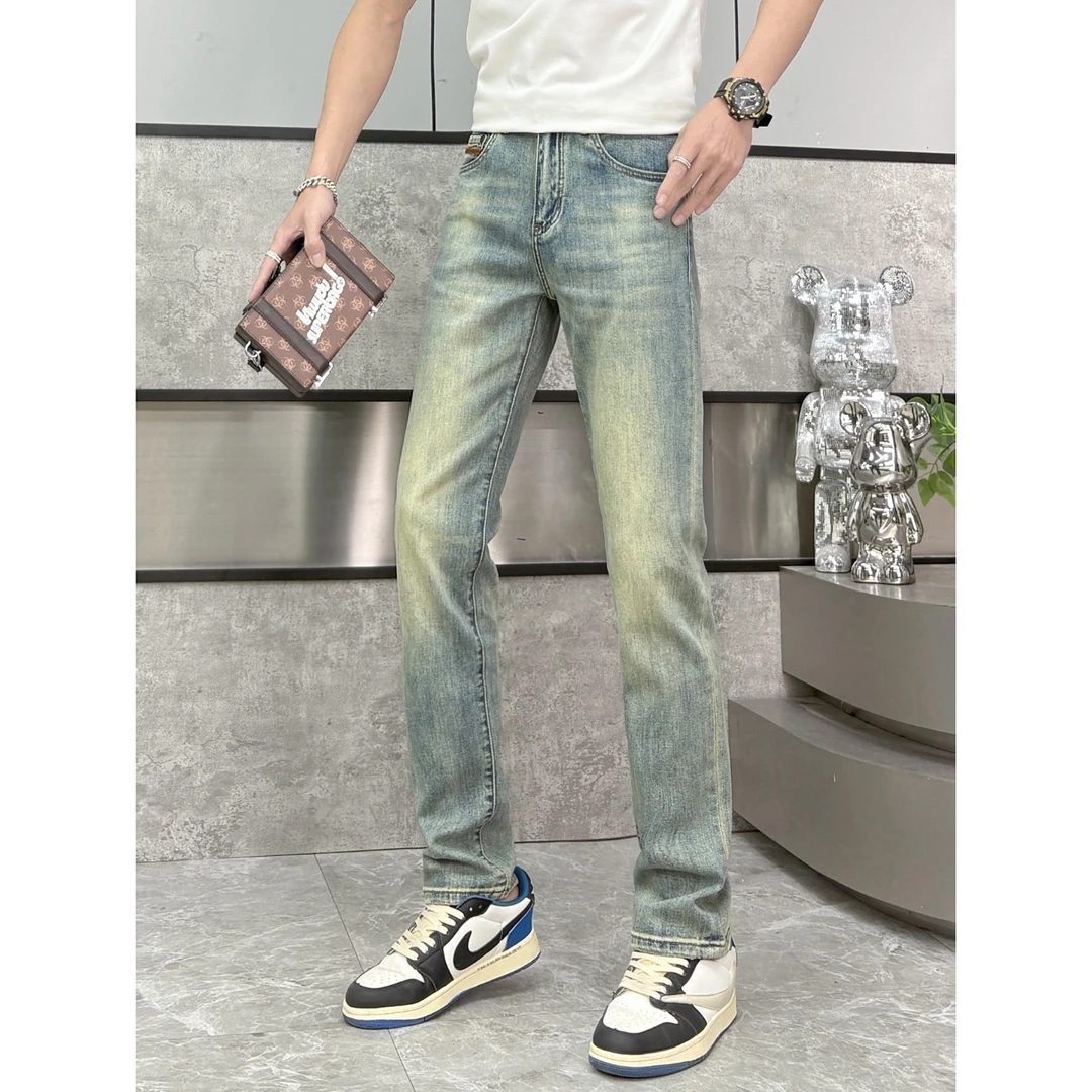 6329-2025新款男士修身小直筒牛仔裤-JJ