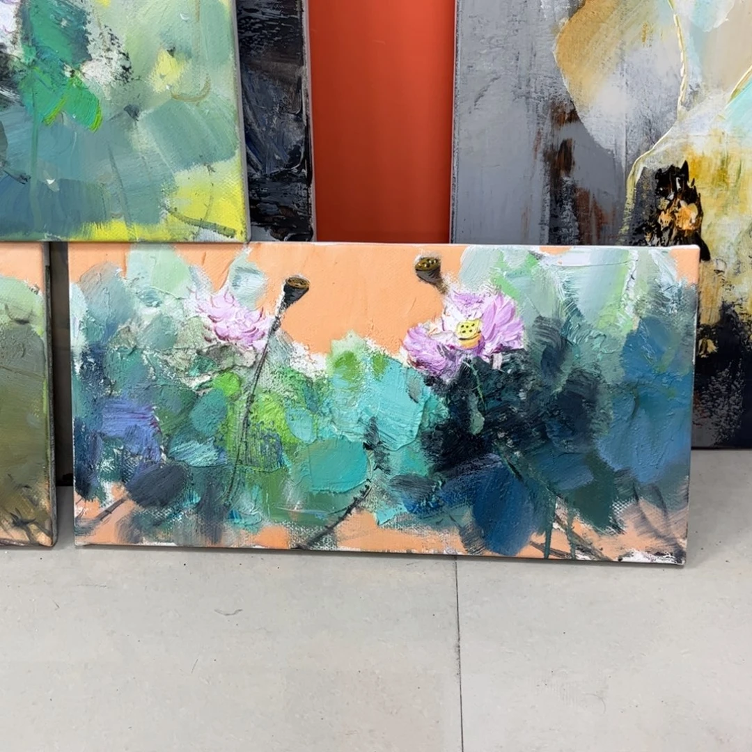 手工手绘精品油画30+60厘米