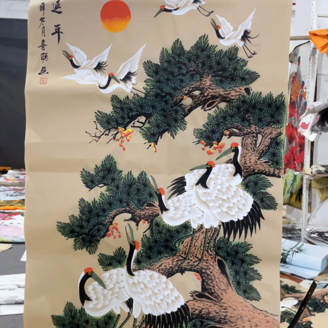 国画国画作品画心一张