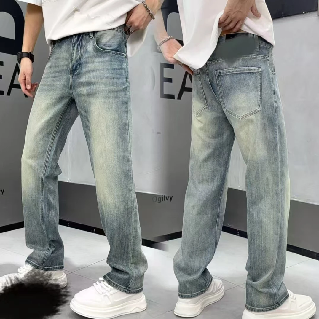 516小蜜蜂男士直筒牛仔裤夏季新款高品质