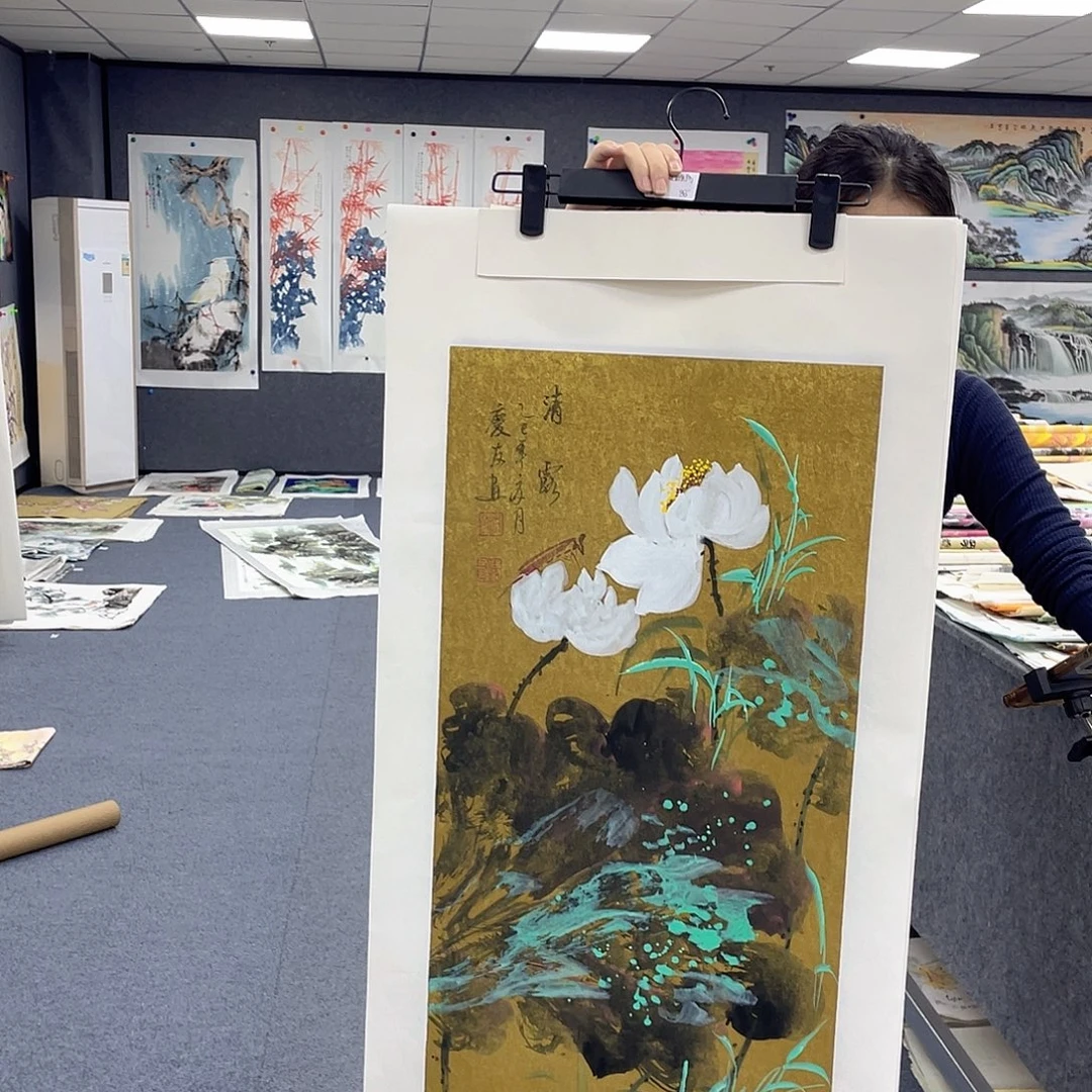 国画作品小姐姐放漏…