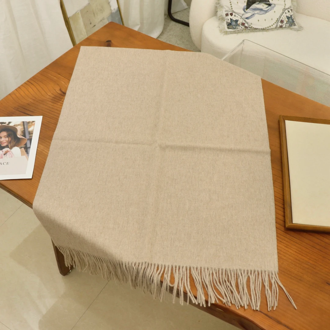 70×200cm秋冬加厚保暖纯色羊毛围巾披肩时尚百搭