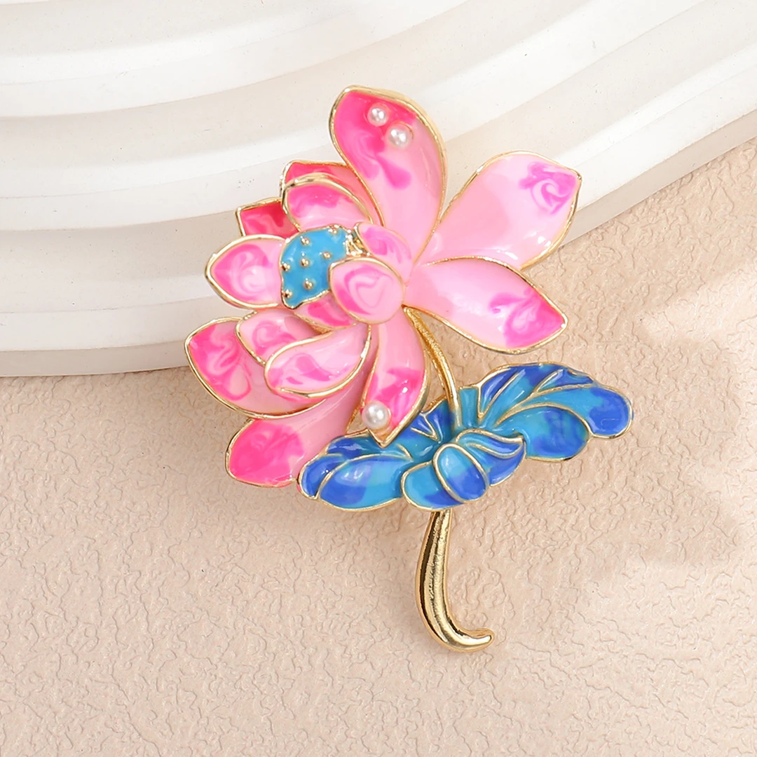 合金胸针 136 国风款荷花胸针