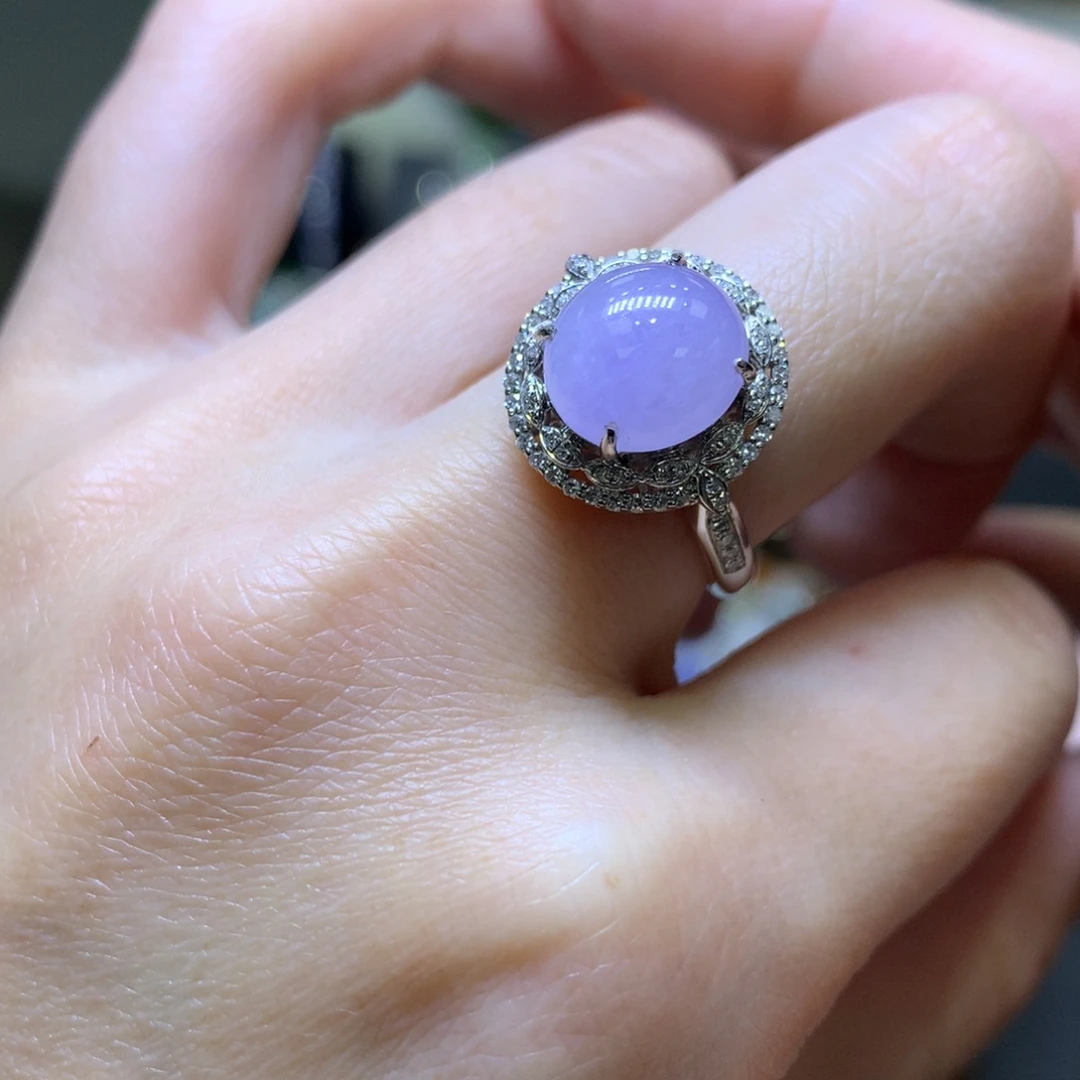 翡翠颈饰18K金镶嵌翡翠吊坠项链