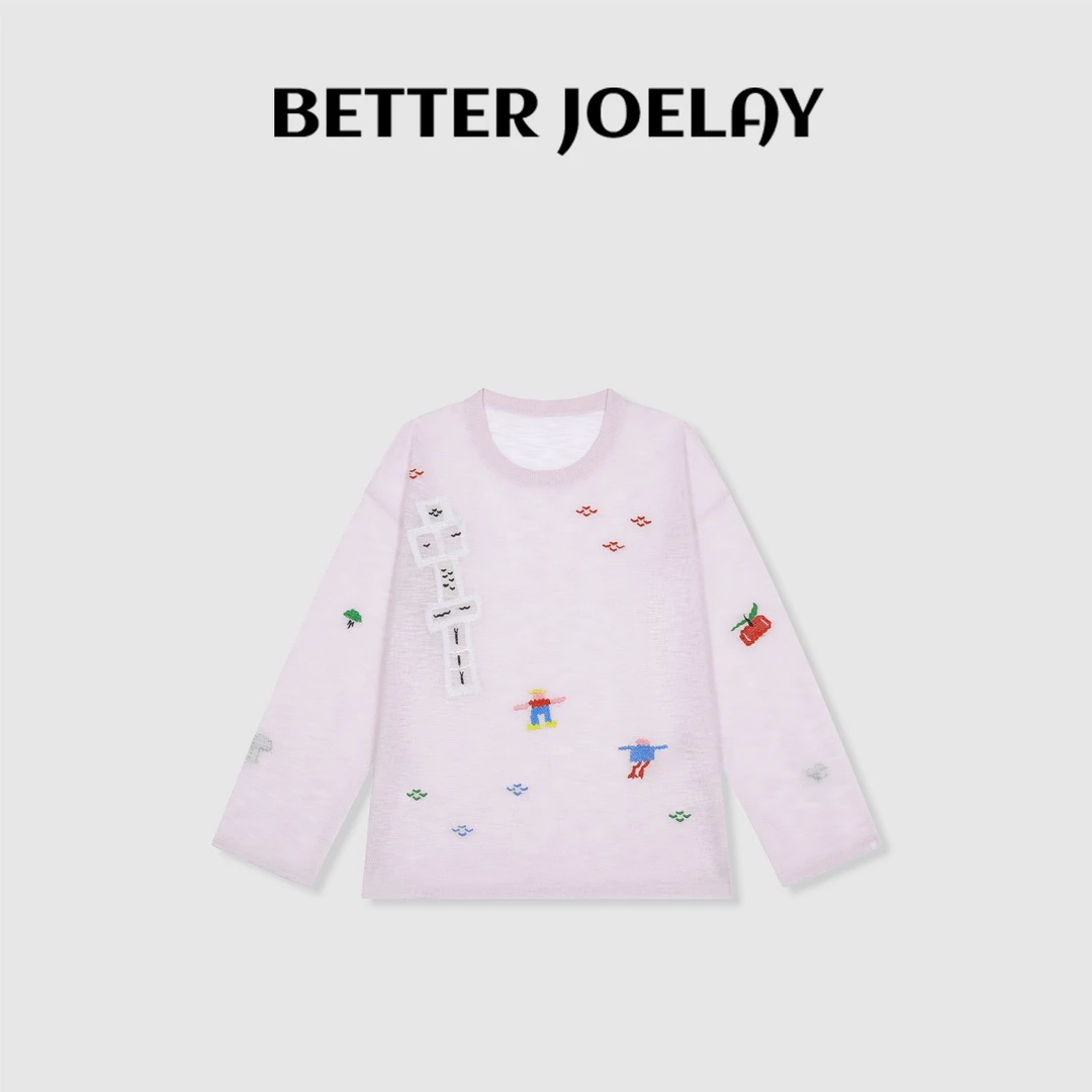BETTER JOELAY-【奇趣萌袖】时尚百搭简约T恤长袖潮流休闲风LL5889