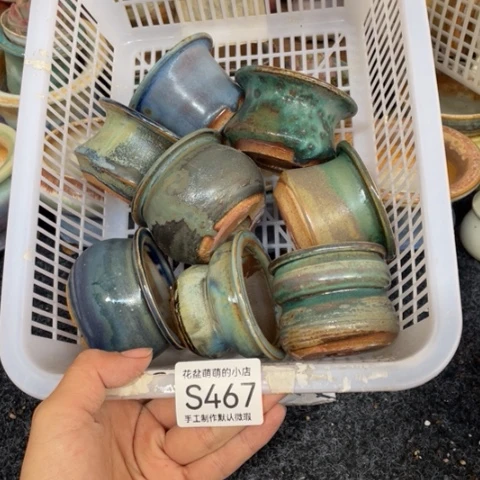 紫砂花盆微瑕467口径5厘米左右