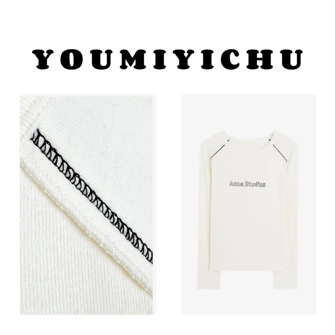 Y.M | 时光 Spring韩系明线插肩袖显瘦休闲百搭T恤1279