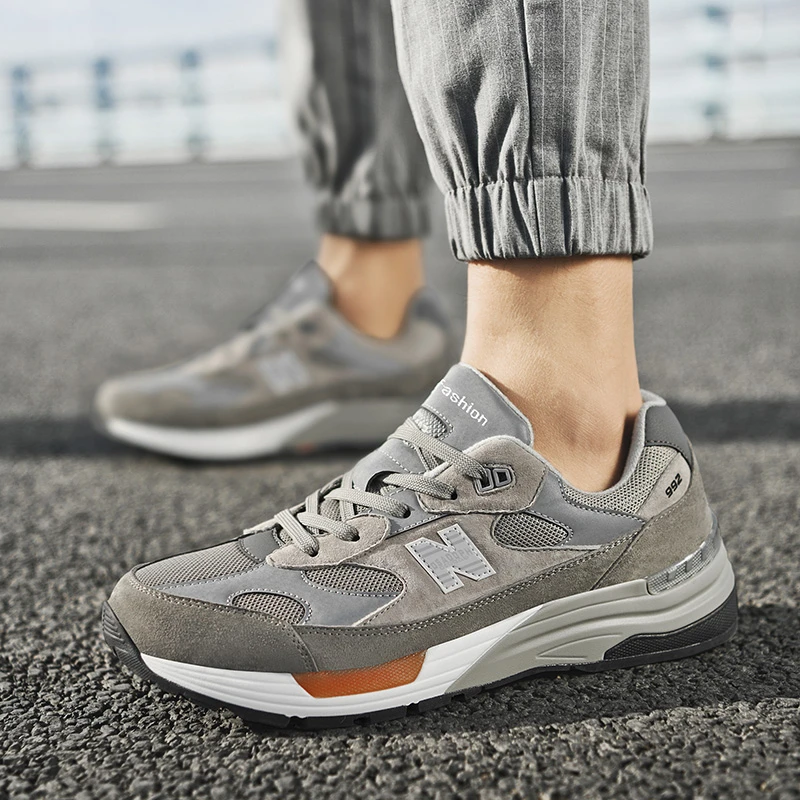NEW BOLUNE/新百伦真皮休闲跑步鞋老爹鞋时尚潮流男士跑步运动鞋