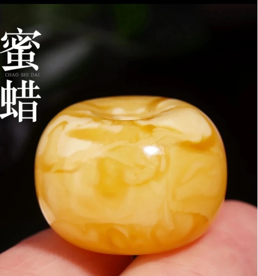 天然正品蜜蜡色玉石手串单圈男女款