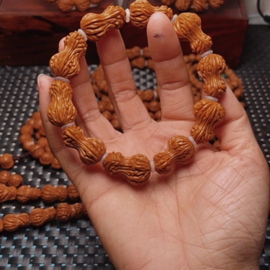 桃核手串云****发龙纹桃核