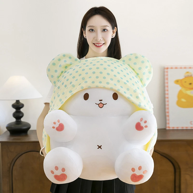 网红软萌新款可爱爆品超柔毛毯熊睡觉抱枕解压玩具送女生生日礼物